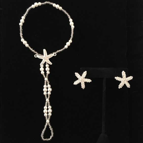 ♦️SOLD♦️ Starfish Earrings/Anklet Set - Picture 3 of 4